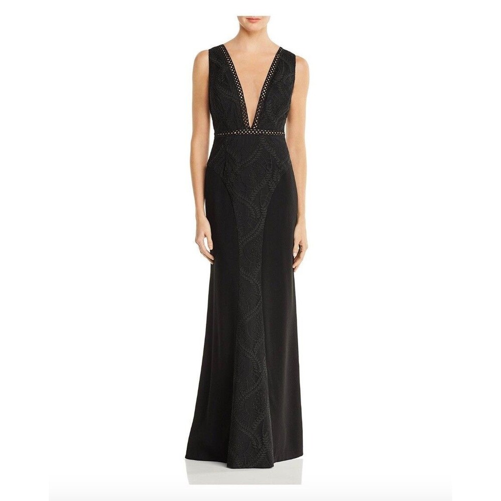 Aidan by Aidan Mattox Embroidered Gown